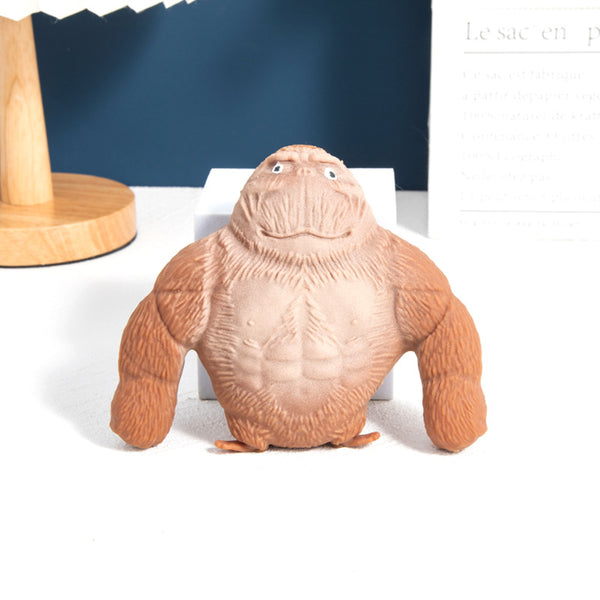 Decompression Stretch Gorilla Pattern Latex Soft Gorilla Toy, Stretch Gorilla