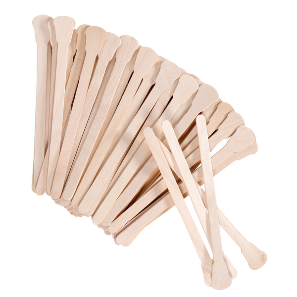 SILMII 100 Pack Large Wax Sticks Wood Waxing Spatulas Wax Applicators for  Body Hair Removal Durable Spatulas Craft Sticks Popsicle Stick for DIY
